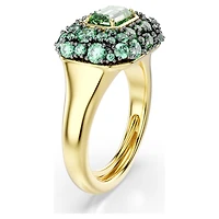 Sublima cocktail ring, Octagon cut, Green, 18K gold finish