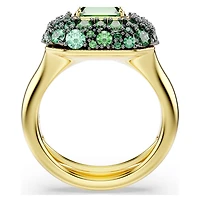 Sublima cocktail ring, Octagon cut, Green, 18K gold finish