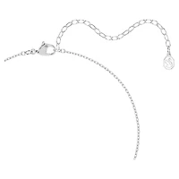 Millenia pendant, Cushion cut, Blue, Rhodium plated