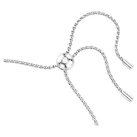 Matrix bracelet, Round cut, Blue, Rhodium plated