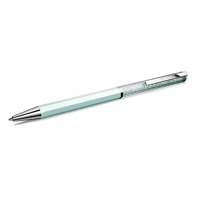 Crystalline ballpoint pen, Blue lacquered, Chrome plated
