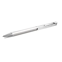 Crystalline ballpoint pen, White lacquered, chrome plated