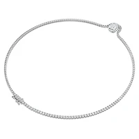 Octagon necklace, Lab-grown diamonds 12.86 ct tw, Octagon shape, 18K white gold by SWAROVSKI