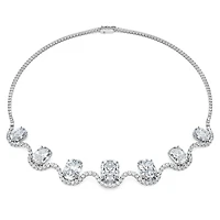 Octagon necklace, Lab-grown diamonds 37.70 ct tw, Octagon shape, 18K white gold