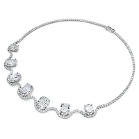 Octagon necklace, Lab-grown diamonds 37.70 ct tw, Octagon shape, 18K white gold