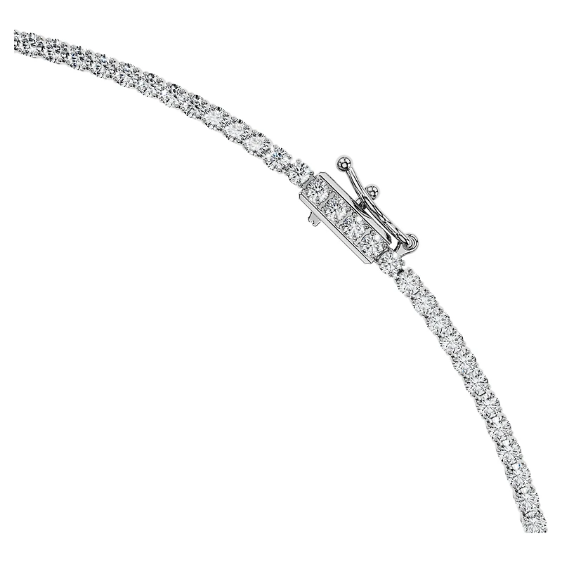 Octagon necklace, Lab-grown diamonds 37.70 ct tw, Octagon shape, 18K white gold