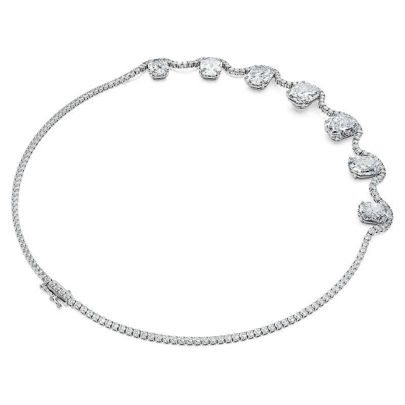Octagon necklace, Lab-grown diamonds 37.70 ct tw, Octagon shape, 18K white gold