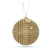 Holiday Magic Classics Crystal Mesh Ball Ornament, Gold tone