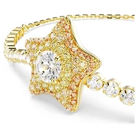 Sublima bracelet, Round cut, Star, Multicoloured, 18K gold finish