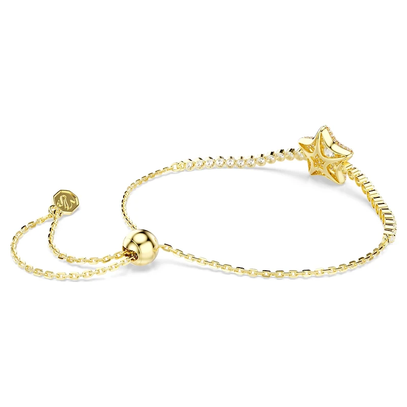 Sublima bracelet, Round cut, Star, Multicoloured, 18K gold finish