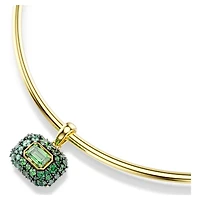 Sublima choker, Octagon cut, Green, 18K gold finish