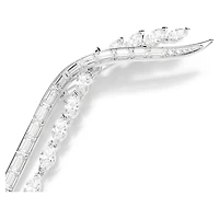 Mesmera brooch, Mixed cuts, White, Rhodium plated