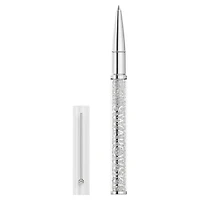 Crystalline ballpoint pen, White lacquered, Chrome plated