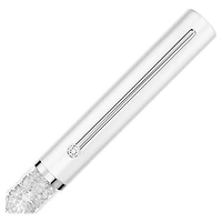 Crystalline ballpoint pen, White lacquered, chrome plated