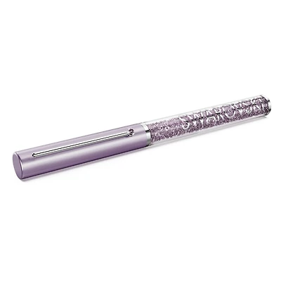 Crystalline ballpoint pen, Purple lacquered, Chrome plated