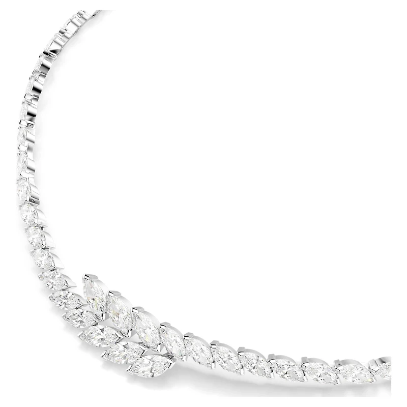 Mesmera set, Set (3), Marquise cut, White, Rhodium plated
