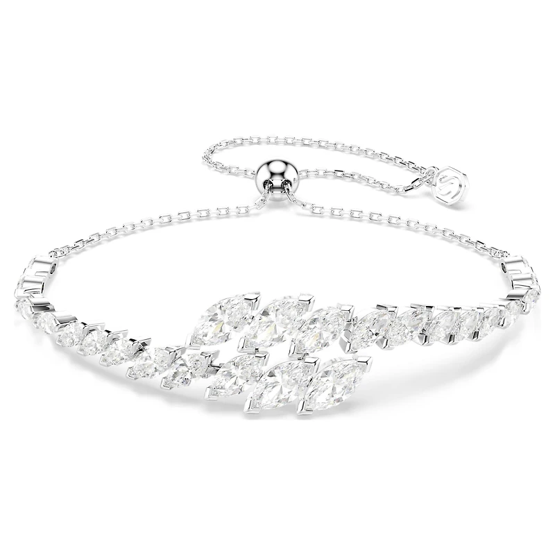 Mesmera set, Set (3), Marquise cut, White, Rhodium plated