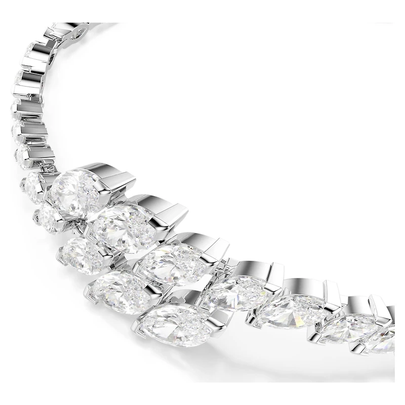 Mesmera set, Set (3), Marquise cut, White, Rhodium plated