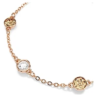 Imber bracelet, Round cut, Multicoloured, 18K rose gold finish