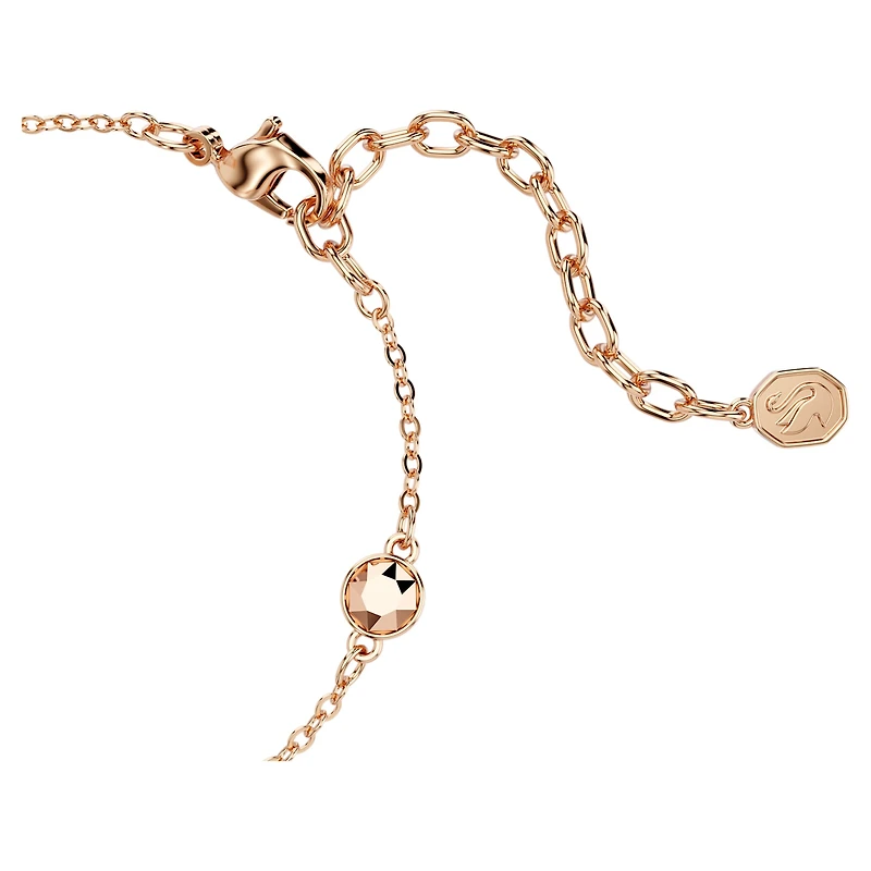Imber bracelet, Round cut, Multicoloured, 18K rose gold finish
