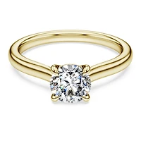 Eternity solitaire ring, Lab-grown diamonds 1.0 ct tw, Round shape, White, 14K yellow gold