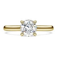 Eternity solitaire ring, Lab-grown diamonds 1.0 ct tw, Round shape, 14K yellow gold