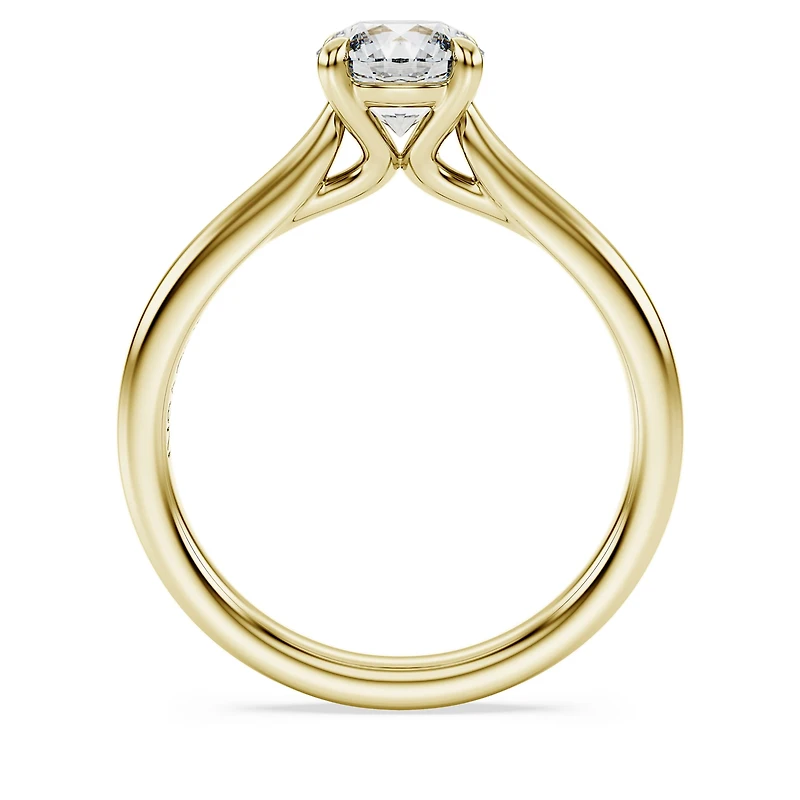 Eternity solitaire ring, Lab-grown diamonds 1.0 ct tw, Round shape, 14K yellow gold