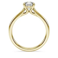 Eternity solitaire ring, Lab-grown diamonds 1.0 ct tw, Round shape, 14K yellow gold