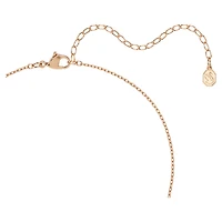 Matrix necklace, Round cut, White, 18K rose gold finish