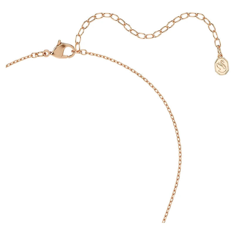 Mesmera pendant, Marquise cut, White, 18K rose gold finish