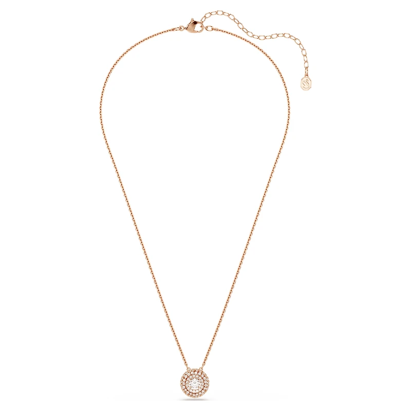Sublima pendant, Round cut, White, 18K rose gold finish