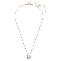 Sublima pendant, Round cut, White, 18K rose gold finish