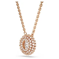 Sublima pendant, Round cut, White, 18K rose gold finish