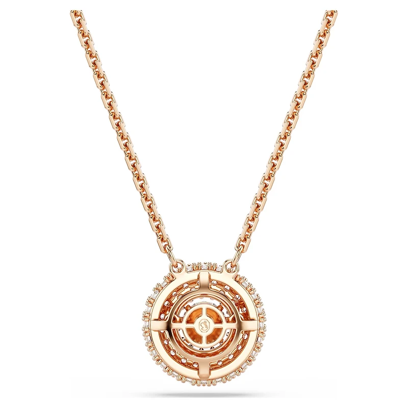 Sublima pendant, Round cut, White, 18K rose gold finish
