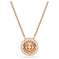 Sublima pendant, Round cut, White, 18K rose gold finish