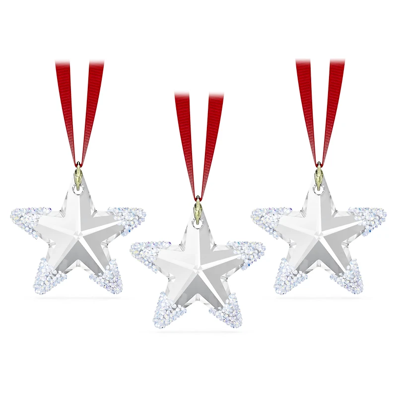 Exclusive Winter Star Ornament Set of 3, White