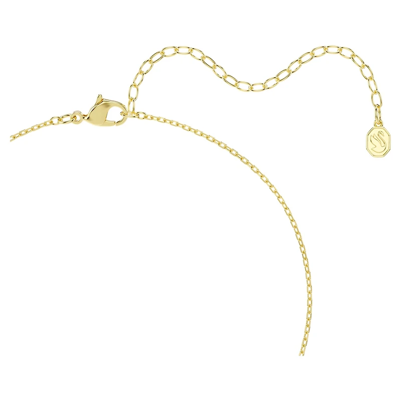 Una Angelic pendant, Cushion cut, White, 18K gold finish