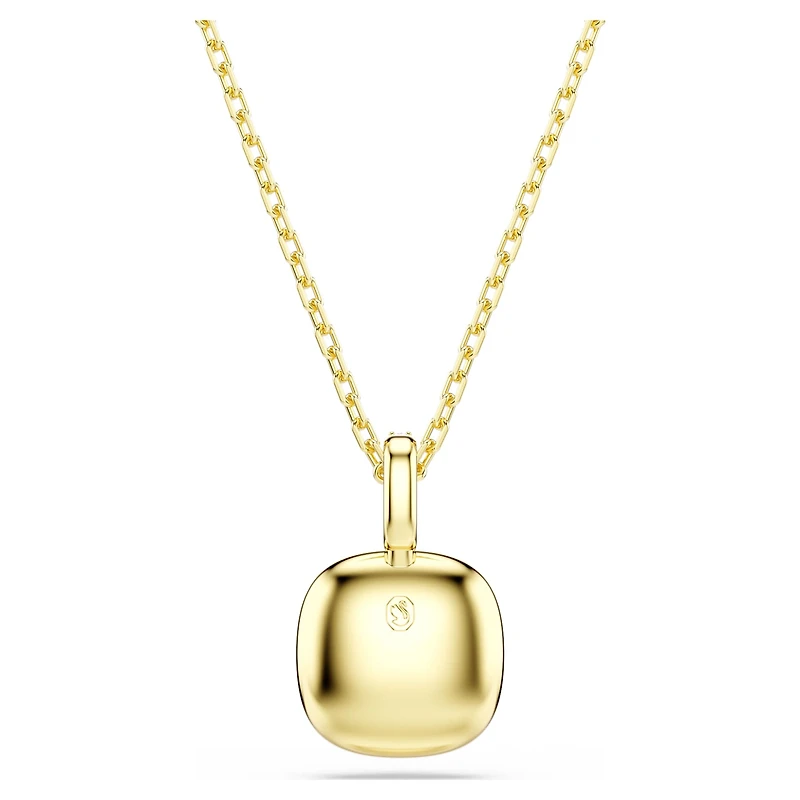 Una Angelic pendant, Cushion cut, White, 18K gold finish