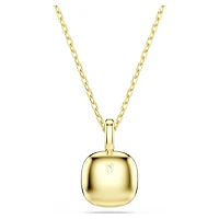 Una Angelic pendant, Cushion cut, White, 18K gold finish