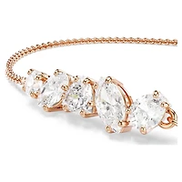 Mesmera bracelet, Mixed cuts, White, 18K rose gold finish