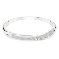 Swarovski Classica bangle, Round cut, White, Sterling silver