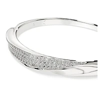 Swarovski Classica bangle, Round cut, White, Sterling silver