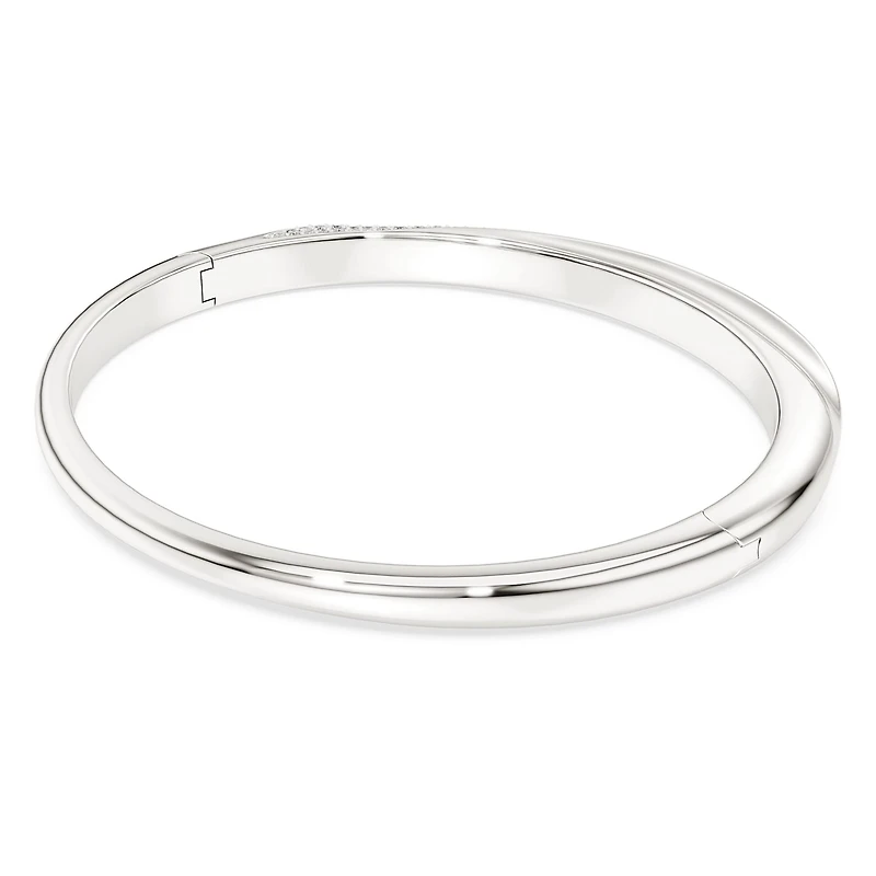 Swarovski Classica bangle, Round cut, White, Sterling silver