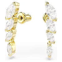 Mesmera set, Set (2), Marquise cut, White, 18K gold finish