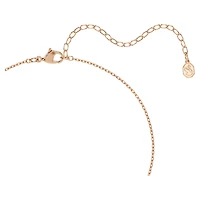 Swan pendant, Mixed cuts, Swan, Grey, 18K rose gold finish