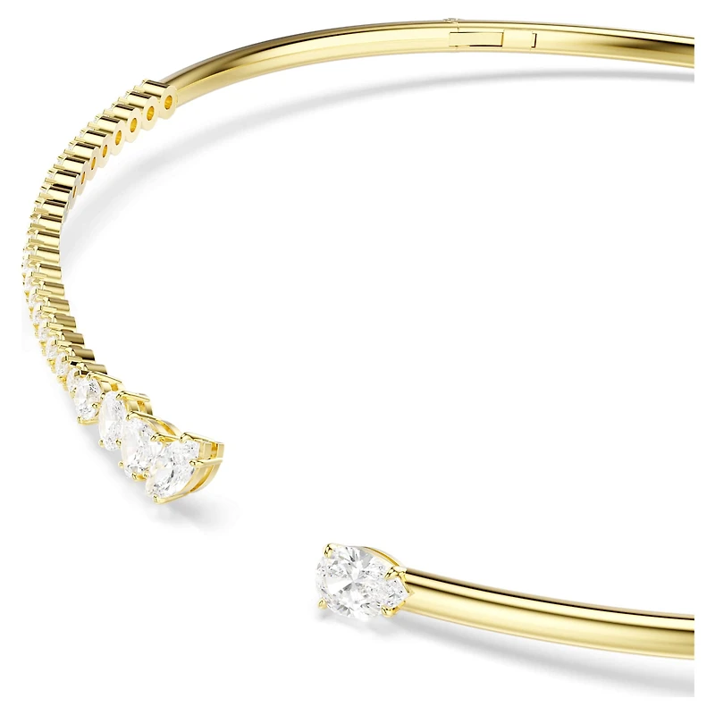 Mesmera choker, Mixed cuts, White, 18K gold finish