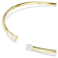 Mesmera choker, Mixed cuts, White, 18K gold finish