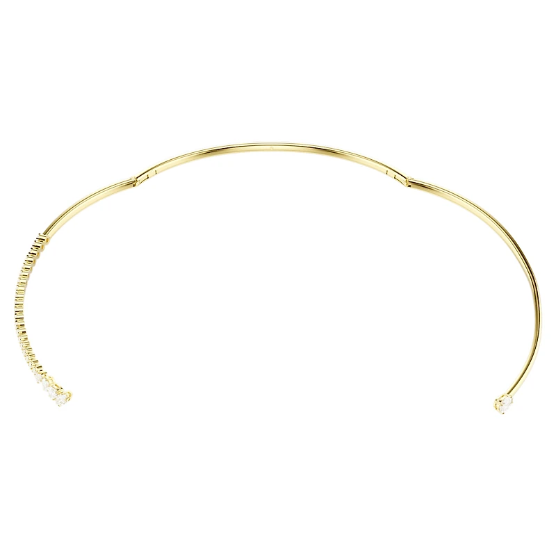 Mesmera choker, Mixed cuts, White, 18K gold finish