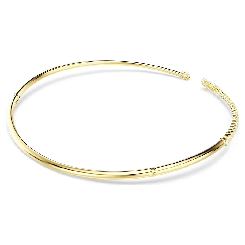 Mesmera choker, Mixed cuts, White, 18K gold finish