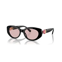 Sunglasses, Oval shape, SK6002, Black by SWAROVSKI